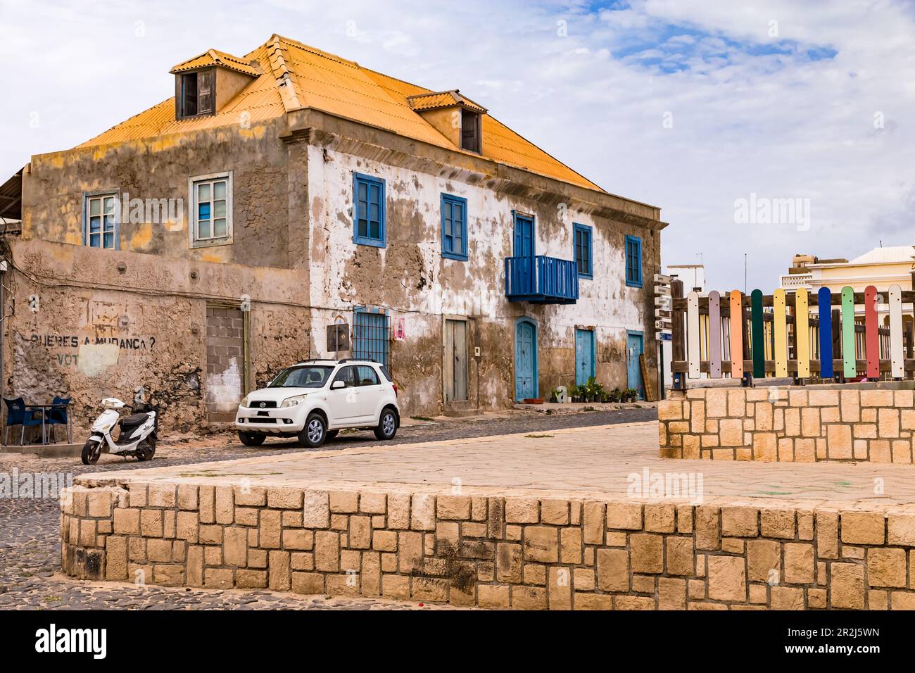 On the Cape Verde island of Boa Vista, Sal Rei has quaint old stone