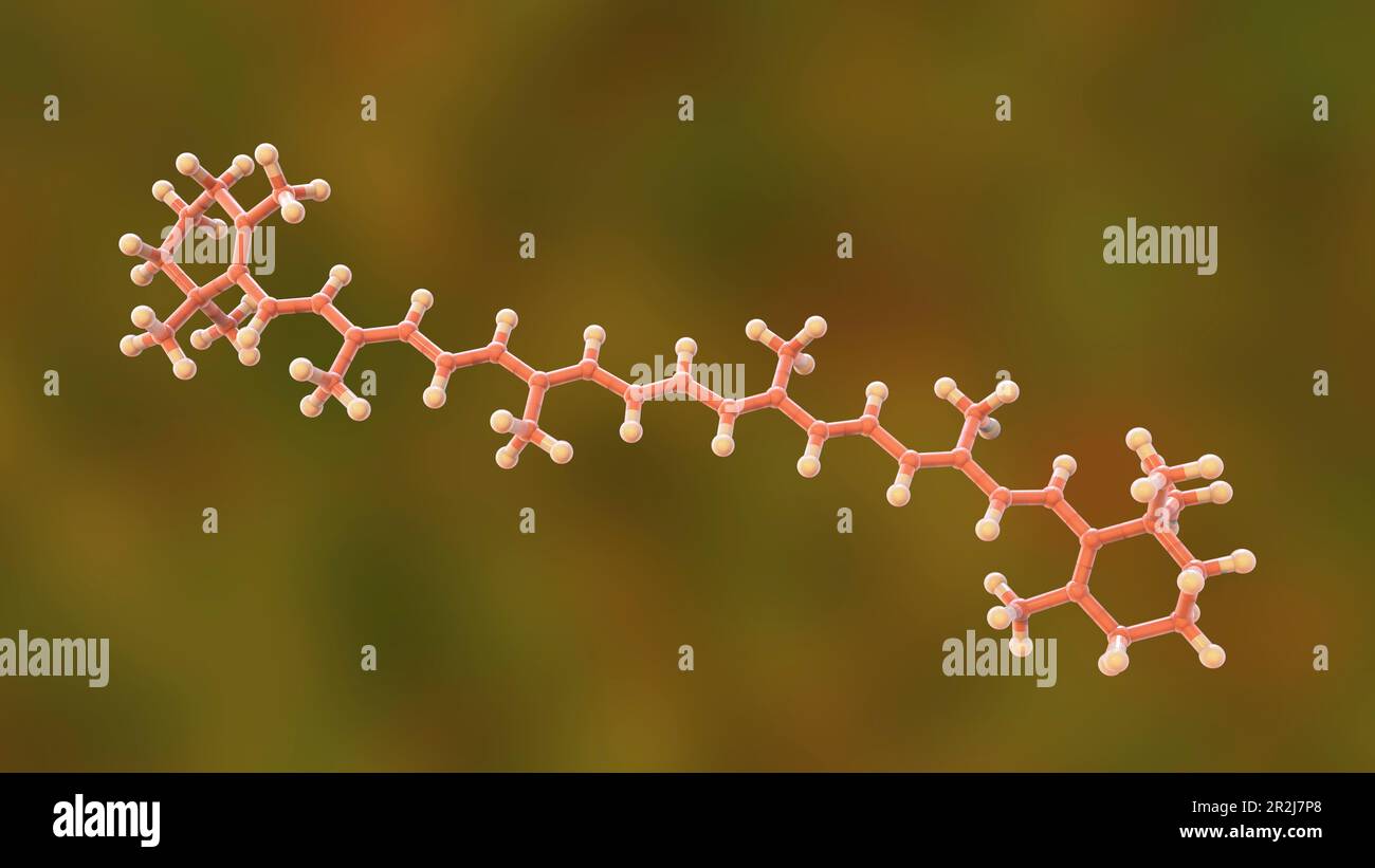 Molecular model of betacarotene, illustration Stock Photo Alamy
