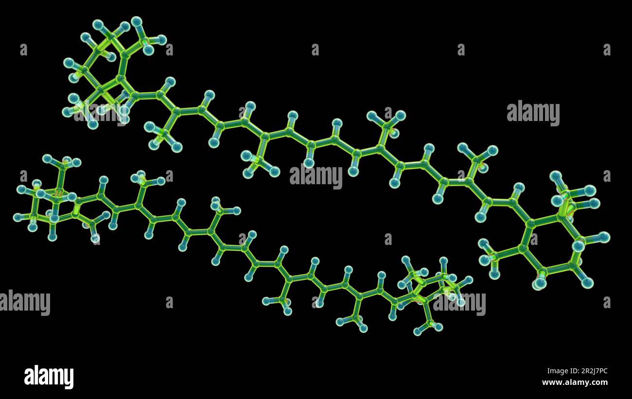 Molecular model of betacarotene, illustration Stock Photo Alamy
