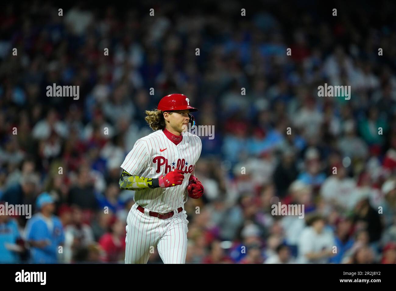 Philadelphia Phillies' Alec Bohm plays during the fourth inning of a Philadelphia Phillies' Alec Bohm plays during the fourth inning of a
