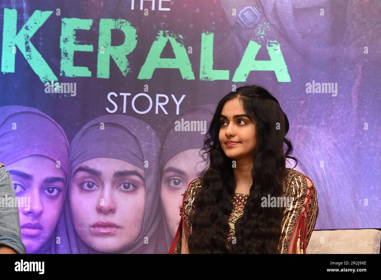 May 19, 2023, Kolkata, West Bengal, India: Bollywood actress Adah Sharma attends a press conference of their film 'The Kerala Story', after Supreme Court lifted the ban on screening of the film imposed by the government of India's West Bengal state. (Credit Image: © Dipa Chakraborty/Pacific Press via ZUMA Press Wire) EDITORIAL USAGE ONLY! Not for Commercial USAGE! Stock Photo