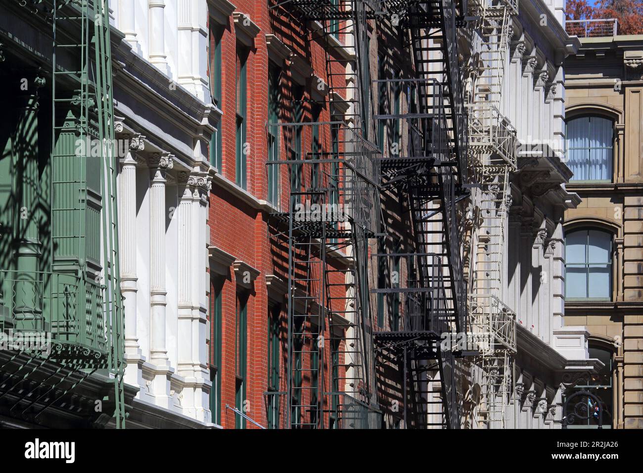 Greene Street, Cast Iron District SOHO, Manhattan, New York, New York, USA Stock Photo