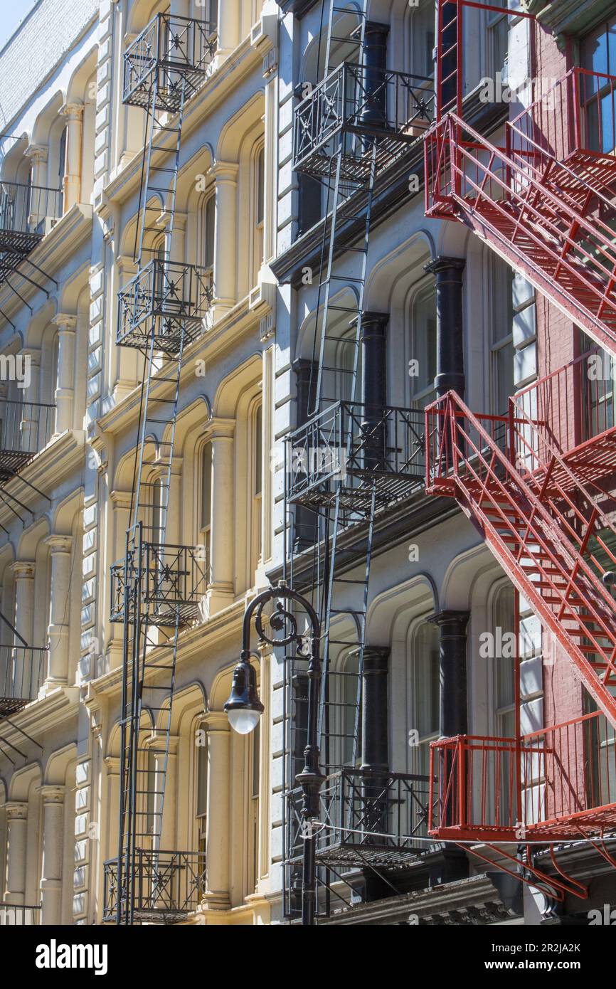 Greene Street, Cast Iron District SOHO, Manhattan, New York, New York, USA Stock Photo