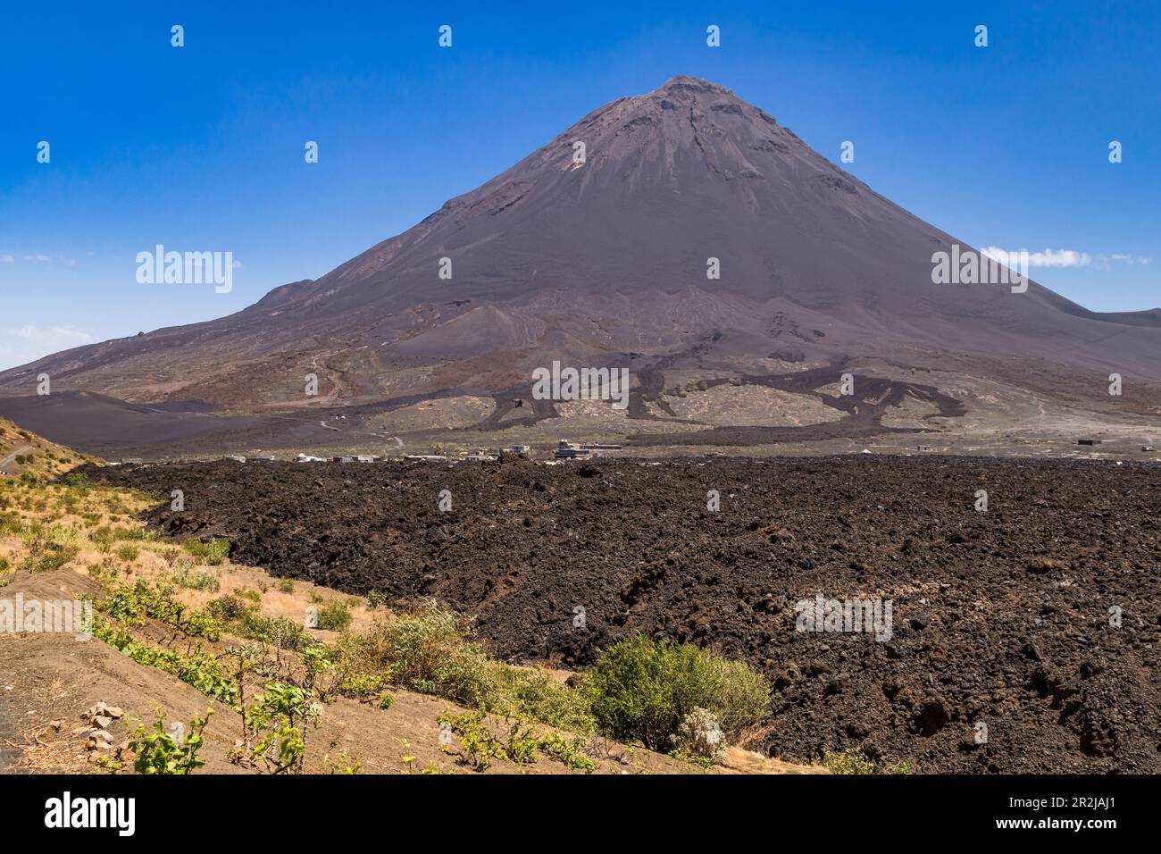 The Volcanic Cone And Lava Flows Of Pico Do Fogo After The 2014 