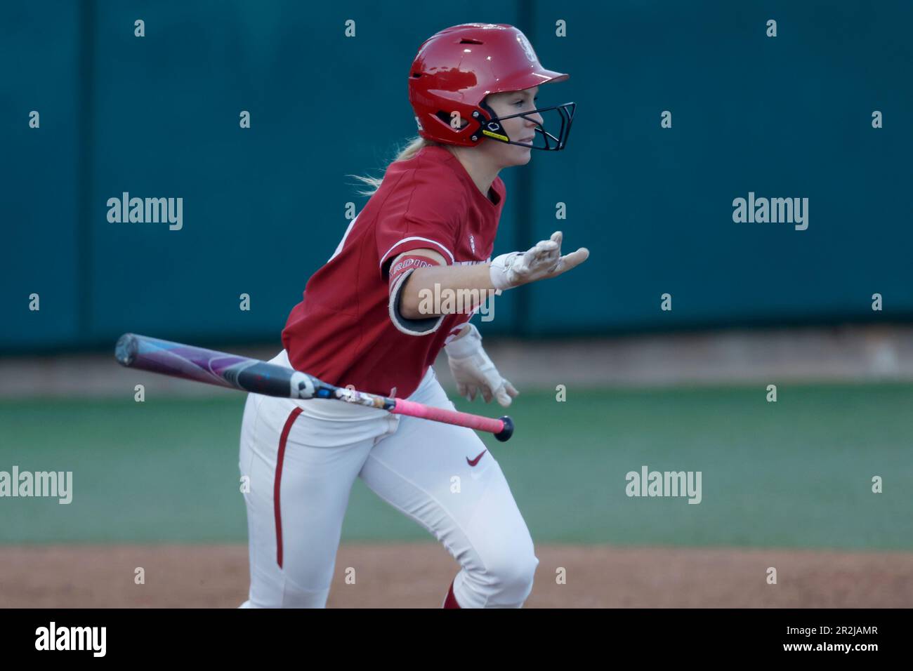Stanford outfielder Taylor Gindlesperger (25) hits a double against ...