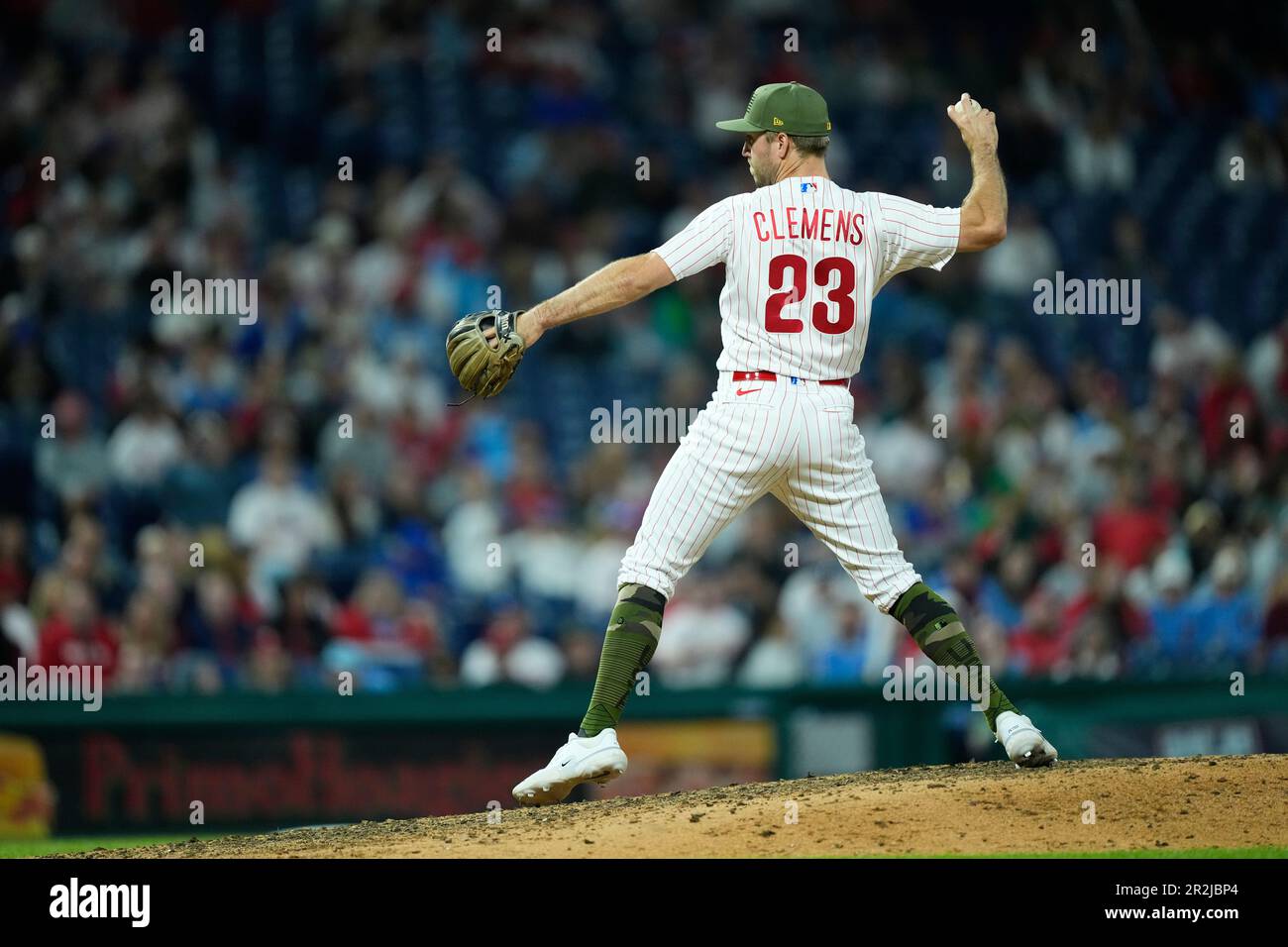 Philadelphia Phillies' Kody Clemens pitches during the ninth inning of a  baseball game, Friday, May 19, 2023, in Philadelphia. (AP Photo/Matt Rourke  Stock Photo - Alamy