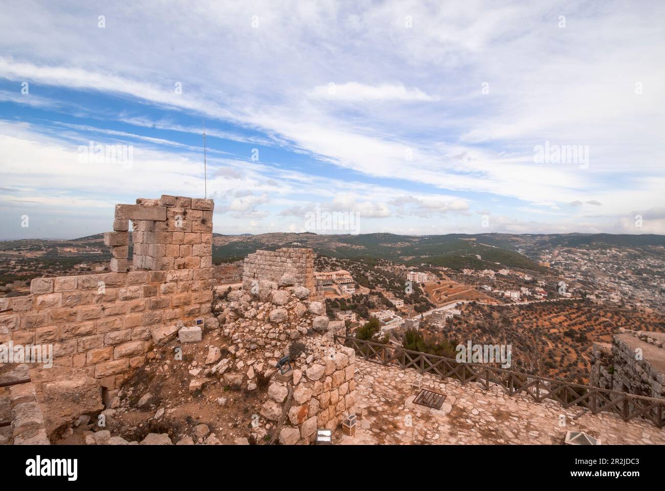 Ruins of Ajloun castle in Jordan Stock Photo - Alamy