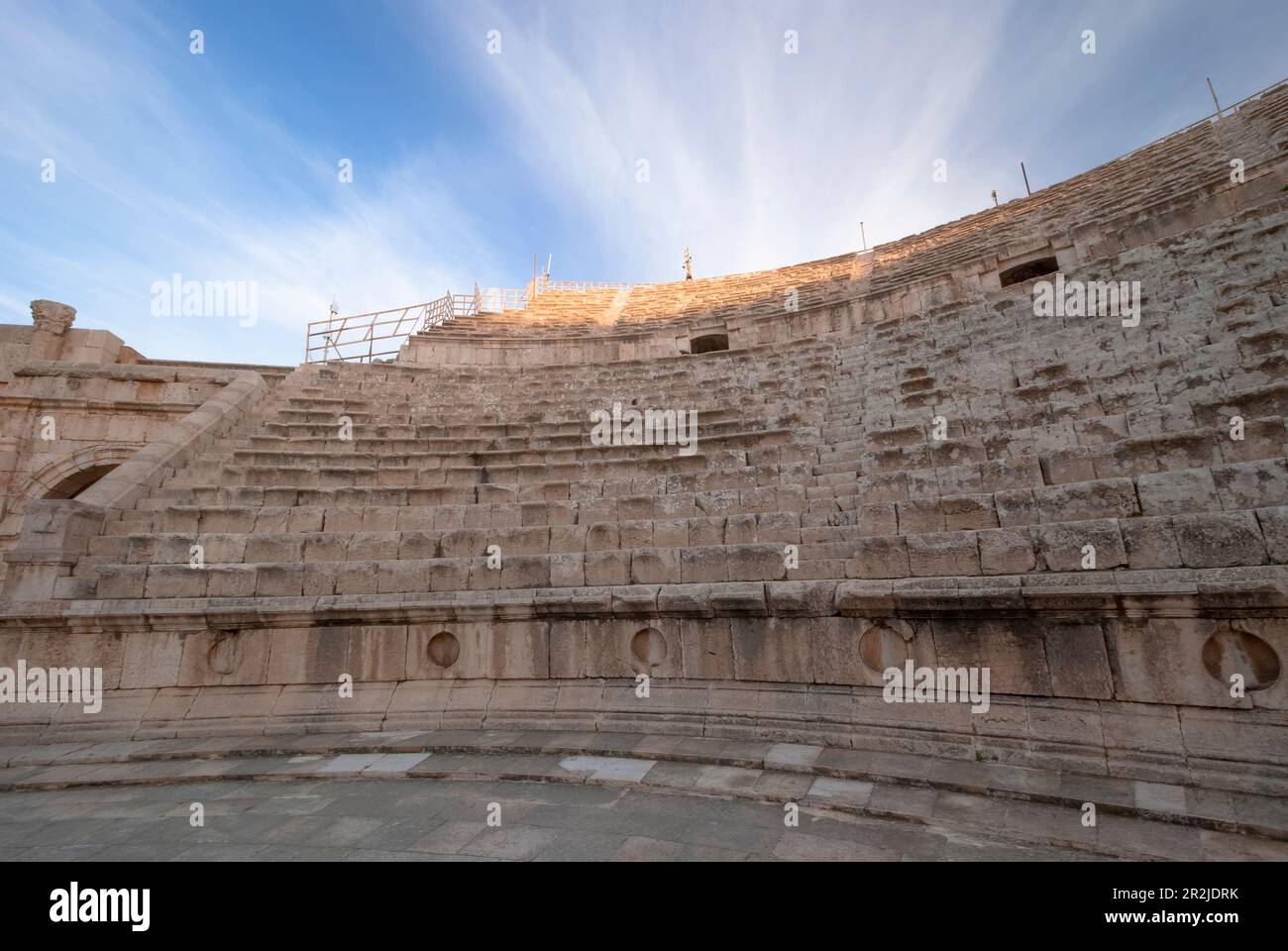 Antique Theatre. In ancient Roman city of Jerash, Jordan Stock Photo ...