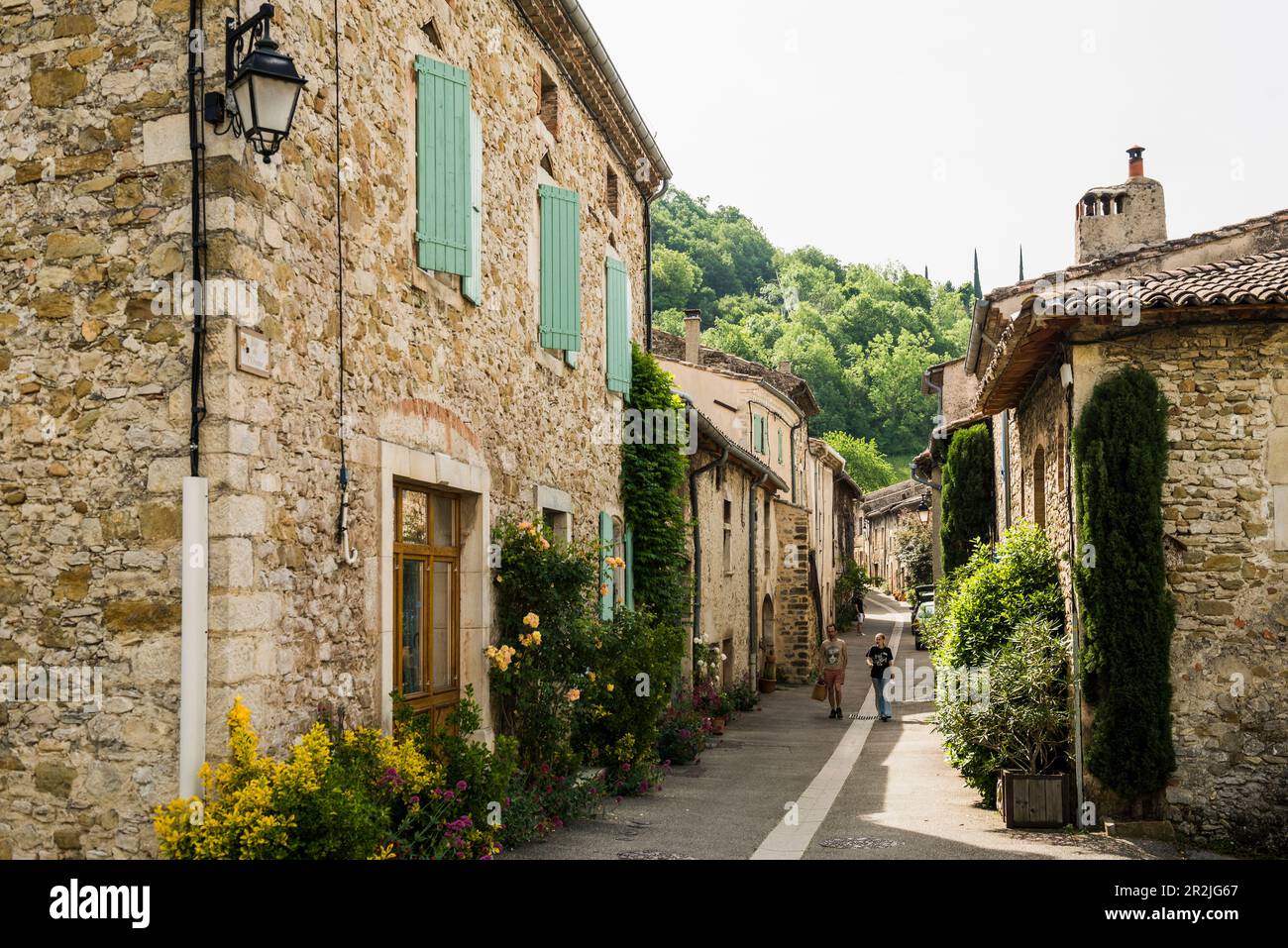 Medieval Village and Rocks, Saou, Drôme Department, Auvergne-Rhone ...