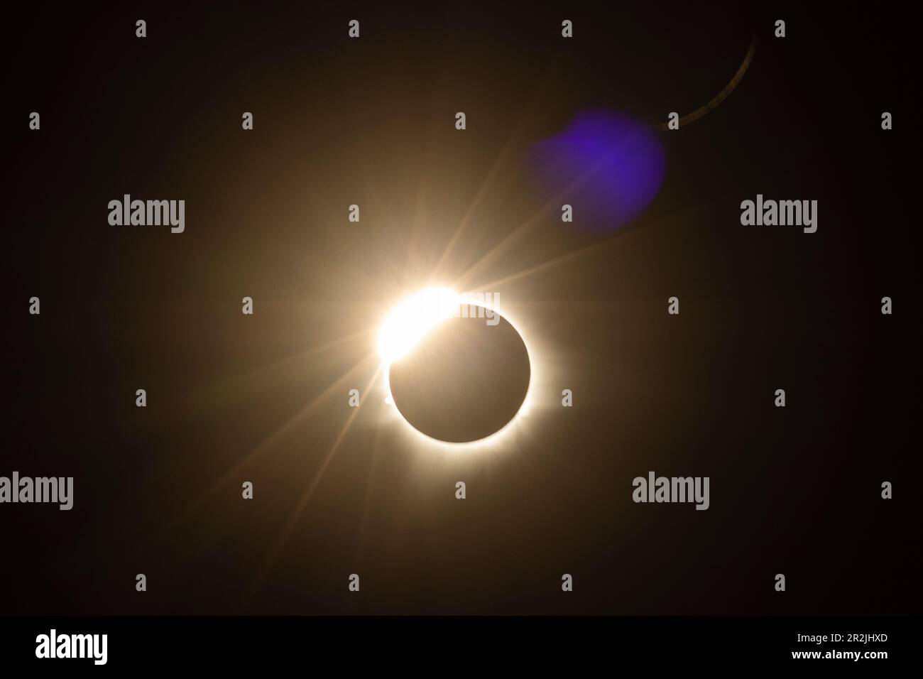 Diamon ring during the 2023 Australian total solar eclipse in Exmouth