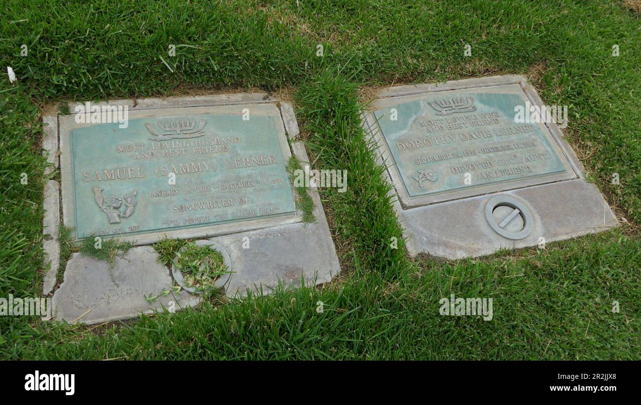 Los Angeles, California, USA 18th May 2023 Songwriter Sam Lerner Grave in Laurel Gardens at Hillside Memorial Park on May 18, 2023 in Culver City, Los Angeles, California, USA. Photo by Barry King/Alamy Stock Photo Stock Photo