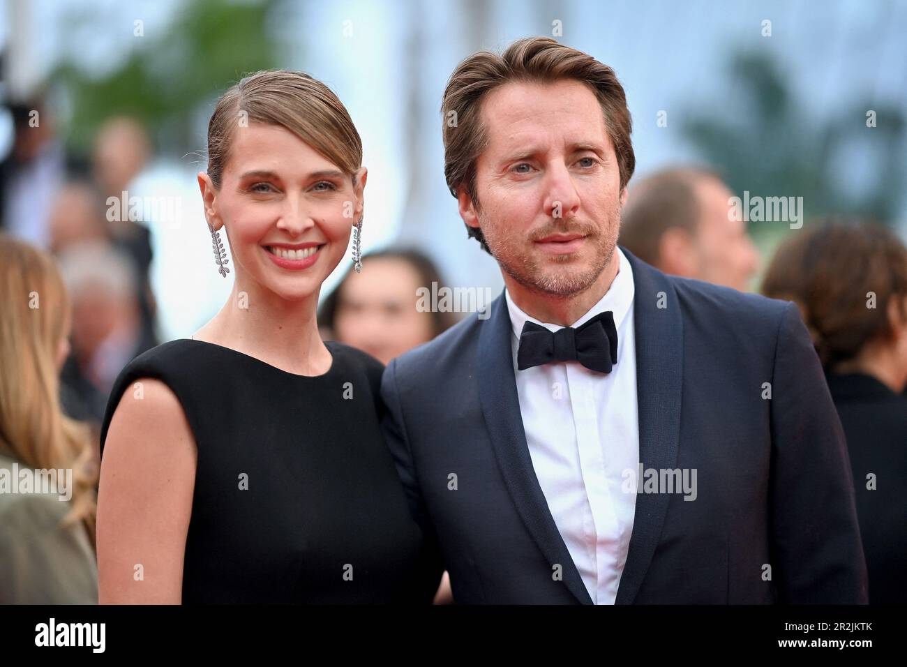 Cannes, France. 19th May, 2023. Ophelie Meunier, Mathieu Vergne attends