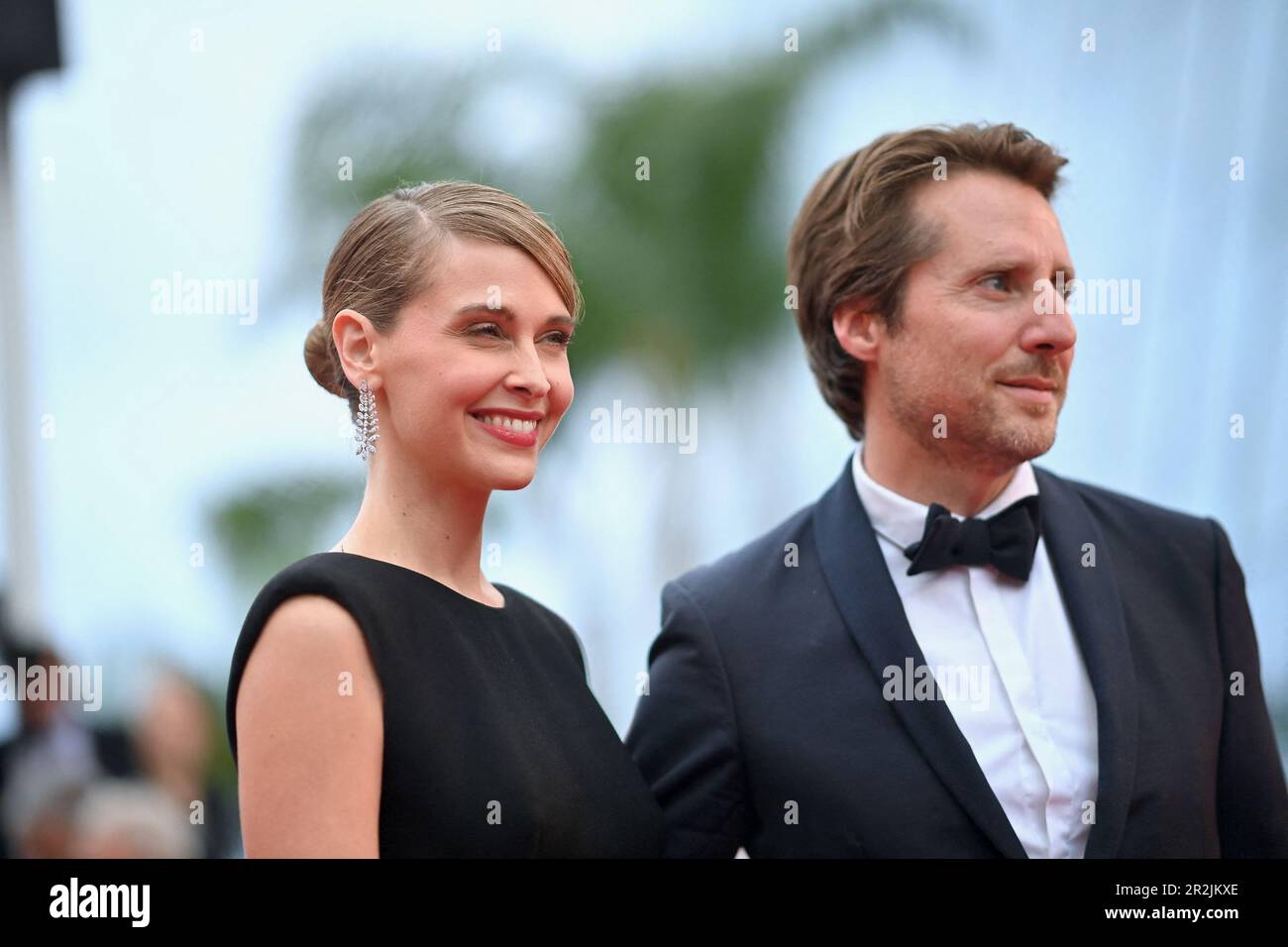 Cannes, France. 19th May, 2023. Ophelie Meunier, Mathieu Vergne attends