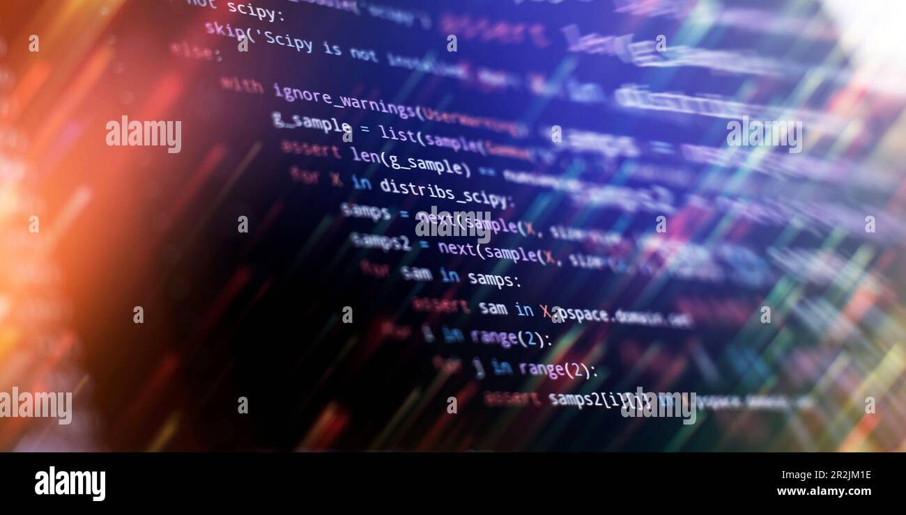 Computer script. Mobile app developer. Programmer developer Stock Photo