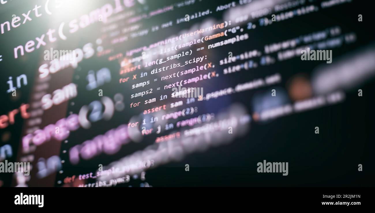 Computer script. Mobile app developer. Programmer developer Stock Photo