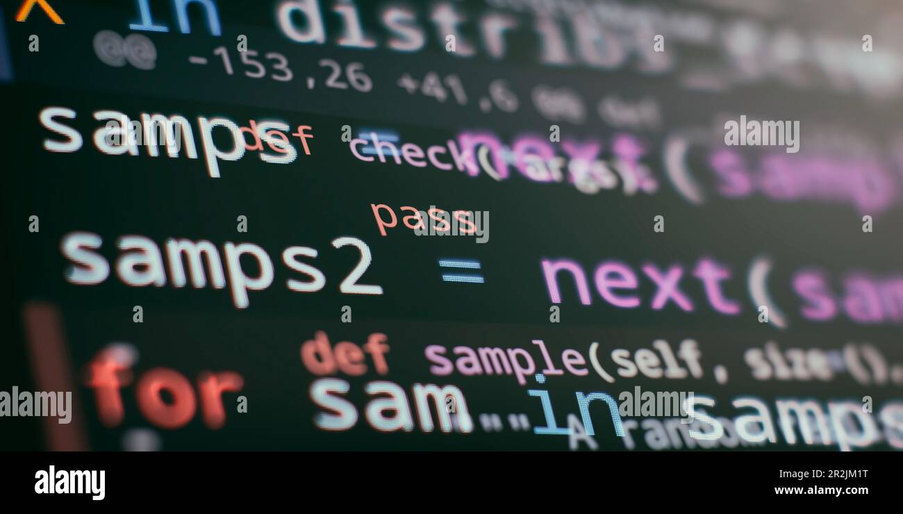 Computer script. Mobile app developer. Programmer developer Stock Photo