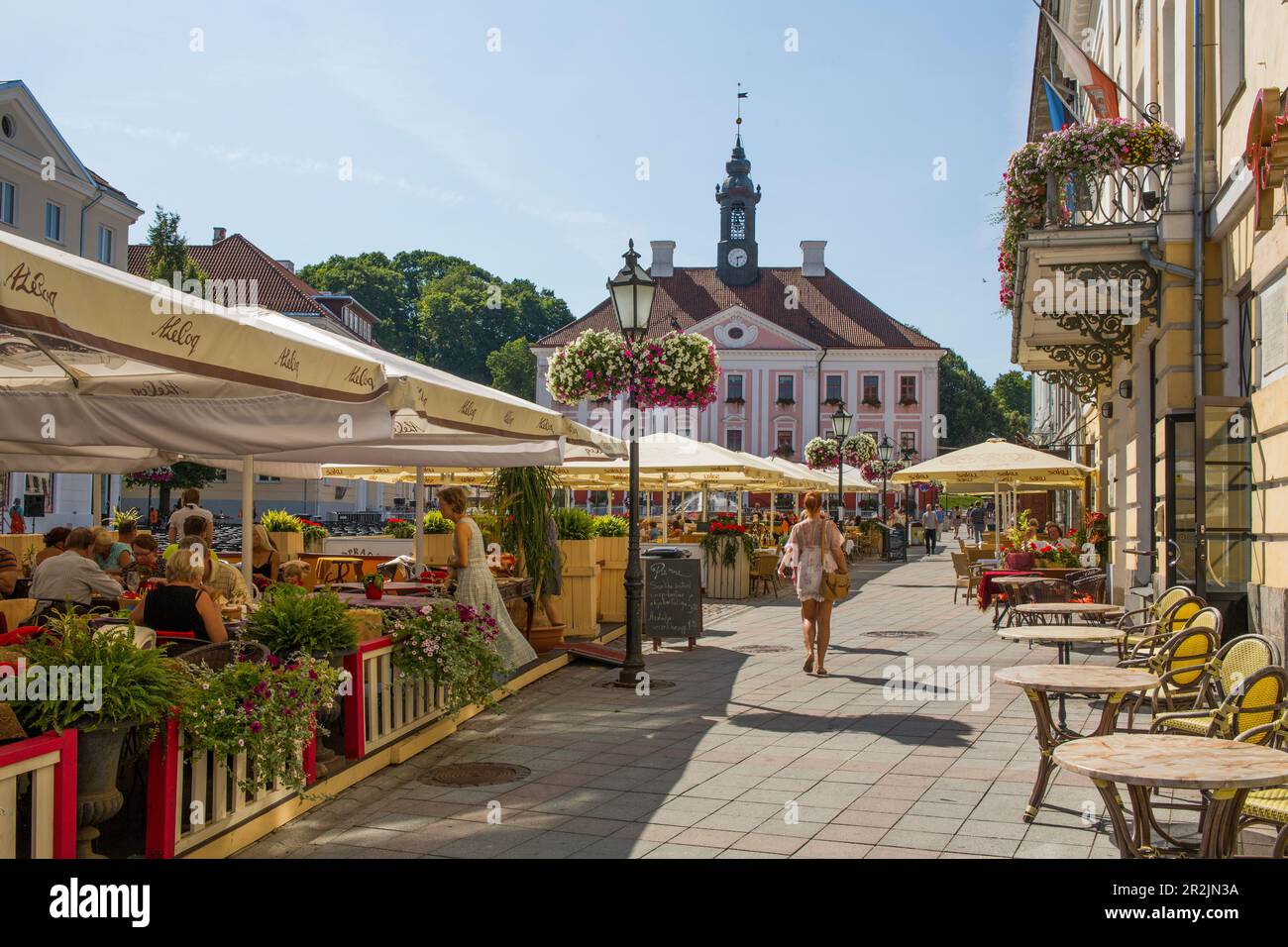 Market Square, Tartu, Estonia Stock Photo