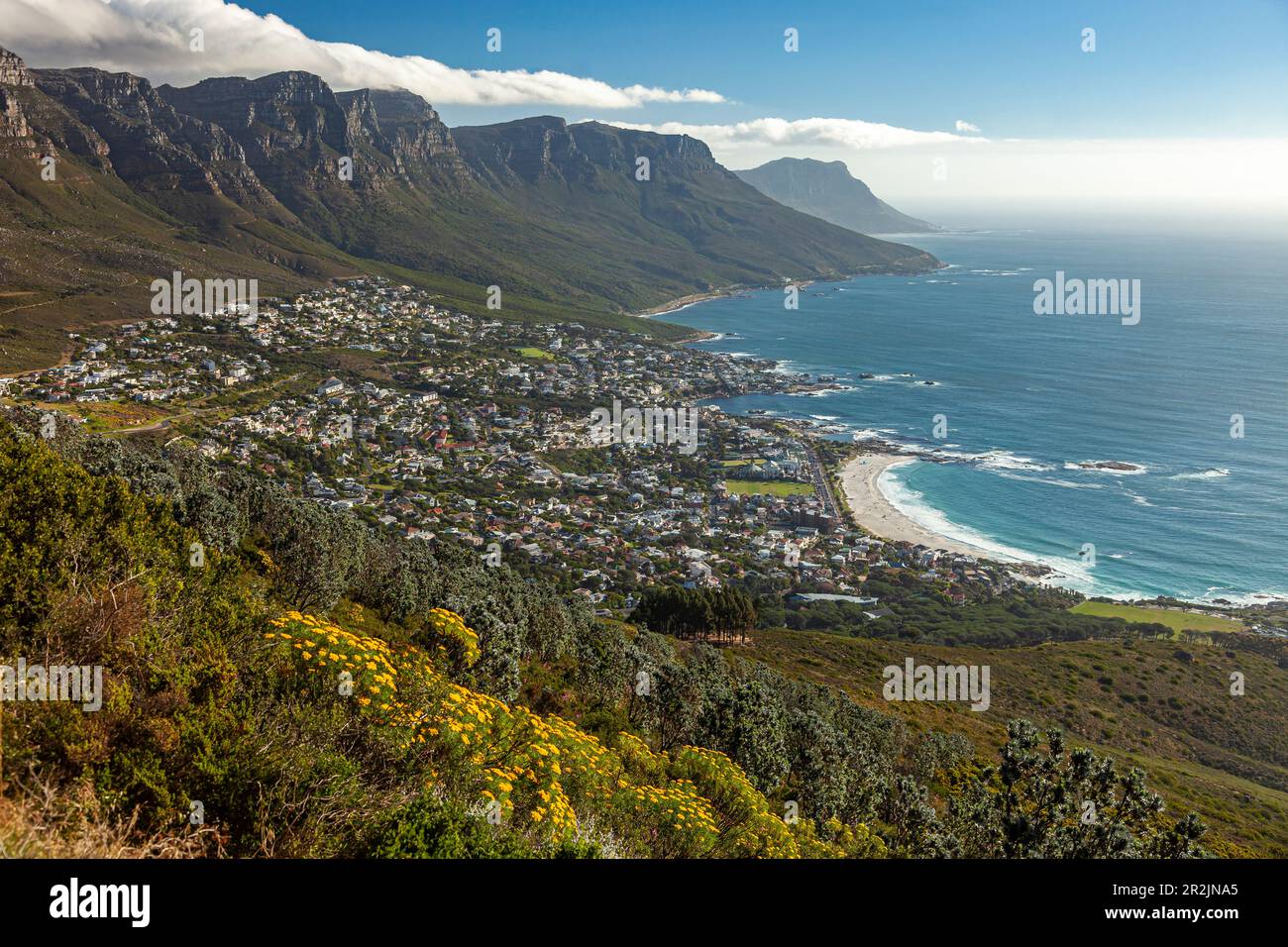 Cape Ranges Mountains Twelve Apostles Mountain Range and Camps Bay in Cape Town, Western Cape ...