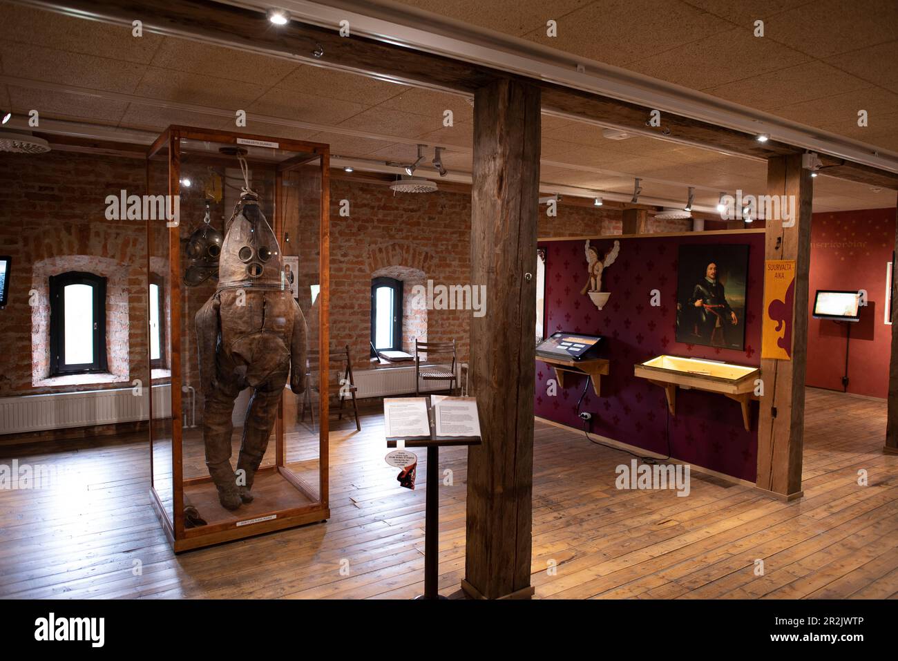 'Wanha Herra', the oldest diving suit in the world, in the local museum