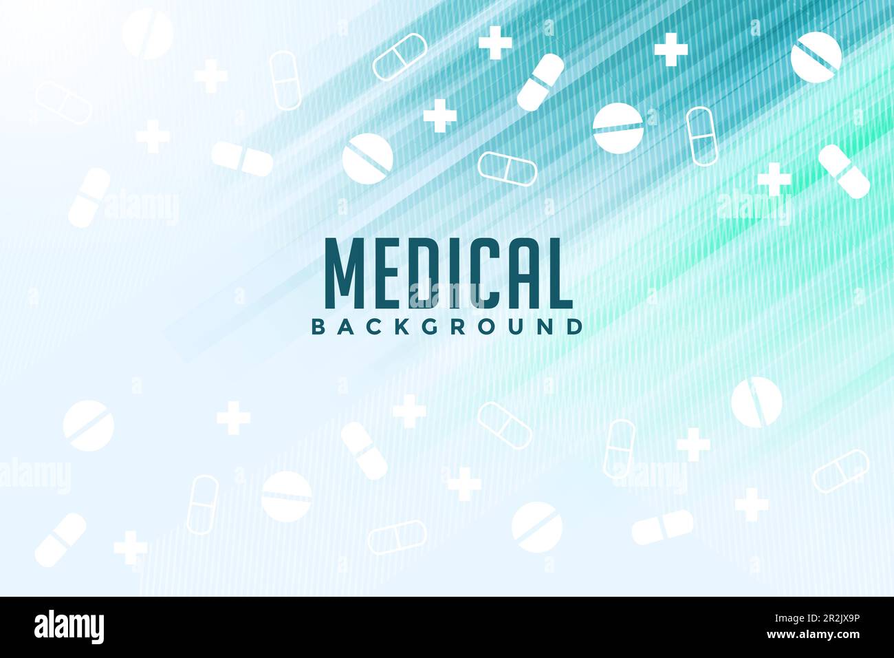 modern background medicine lines green blue gradient Stock Vector