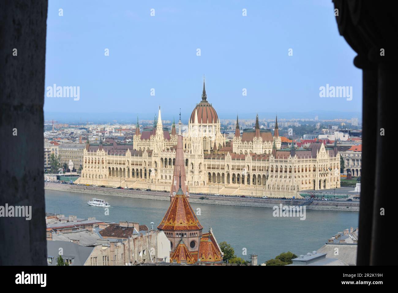 The Hungarian Parliament Seen from the Fisherman's Bastion - Budapest Stock Photo