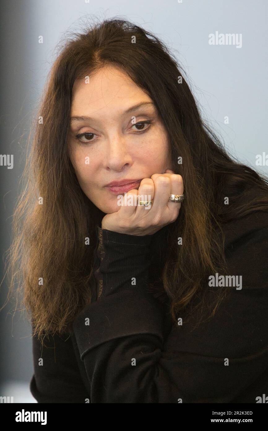Turin, Italy. 19th May, 2023. Albanian writer and artist Ornela Vorpsi is guest of 2023 Torino Book Fair. Credit: Marco Destefanis/Alamy Live News Stock Photo