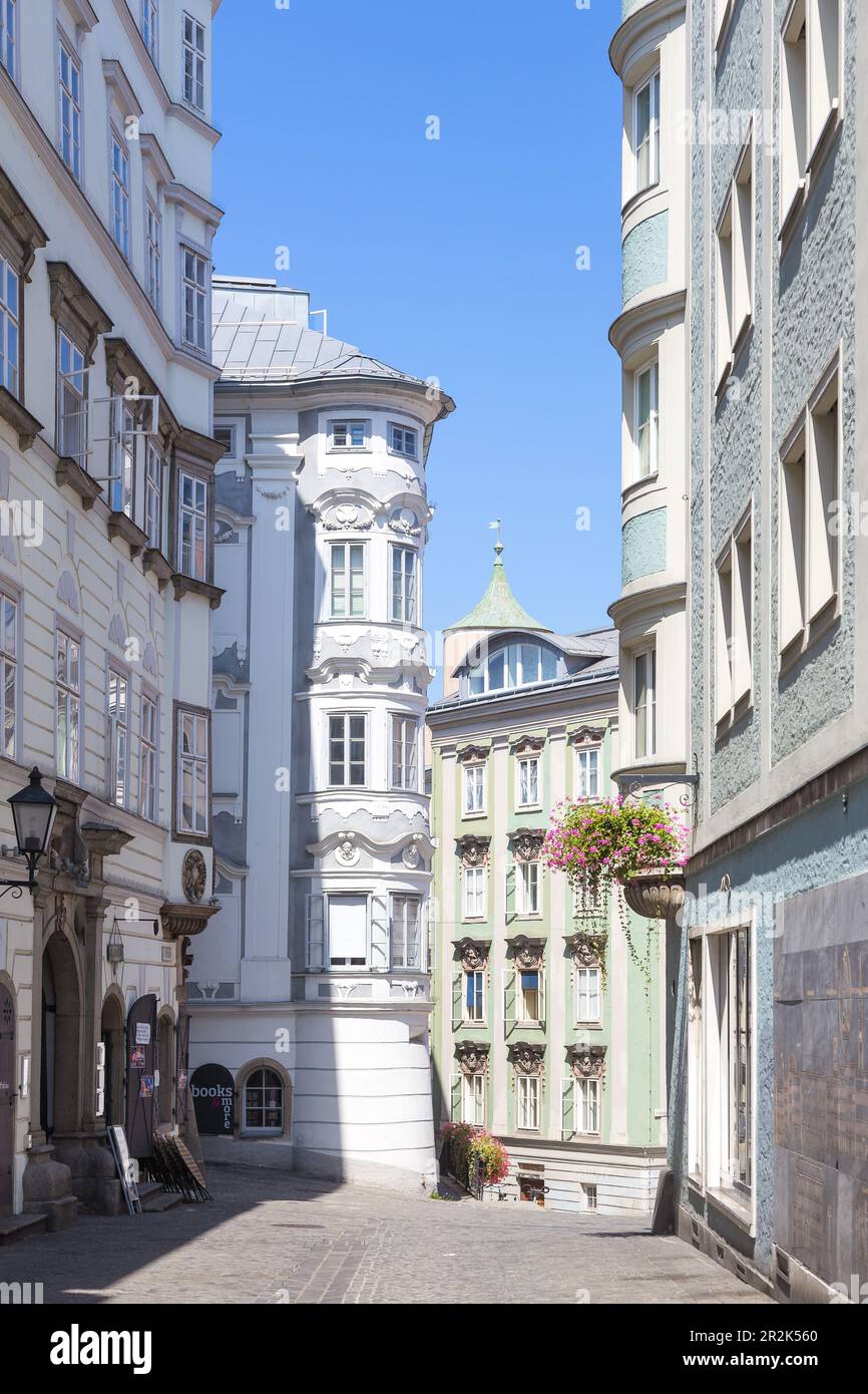 Linz, Hofberg, old town Stock Photo - Alamy