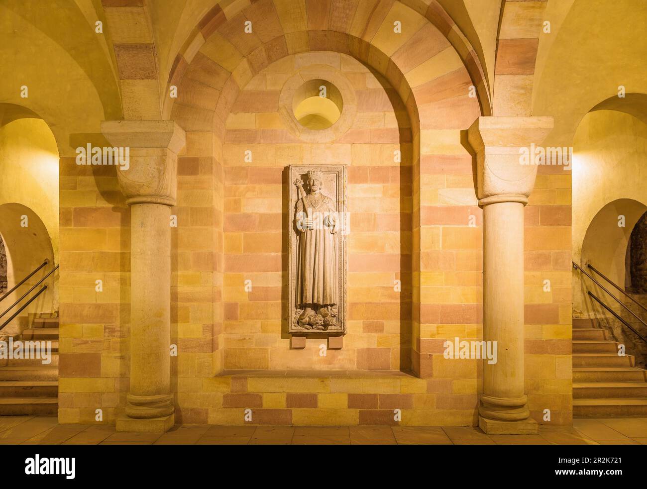 Speyer, Cathedral Church of St. Maria and St. Stephen, front crypt, epitaph of Rudolf I of Habsburg Stock Photo