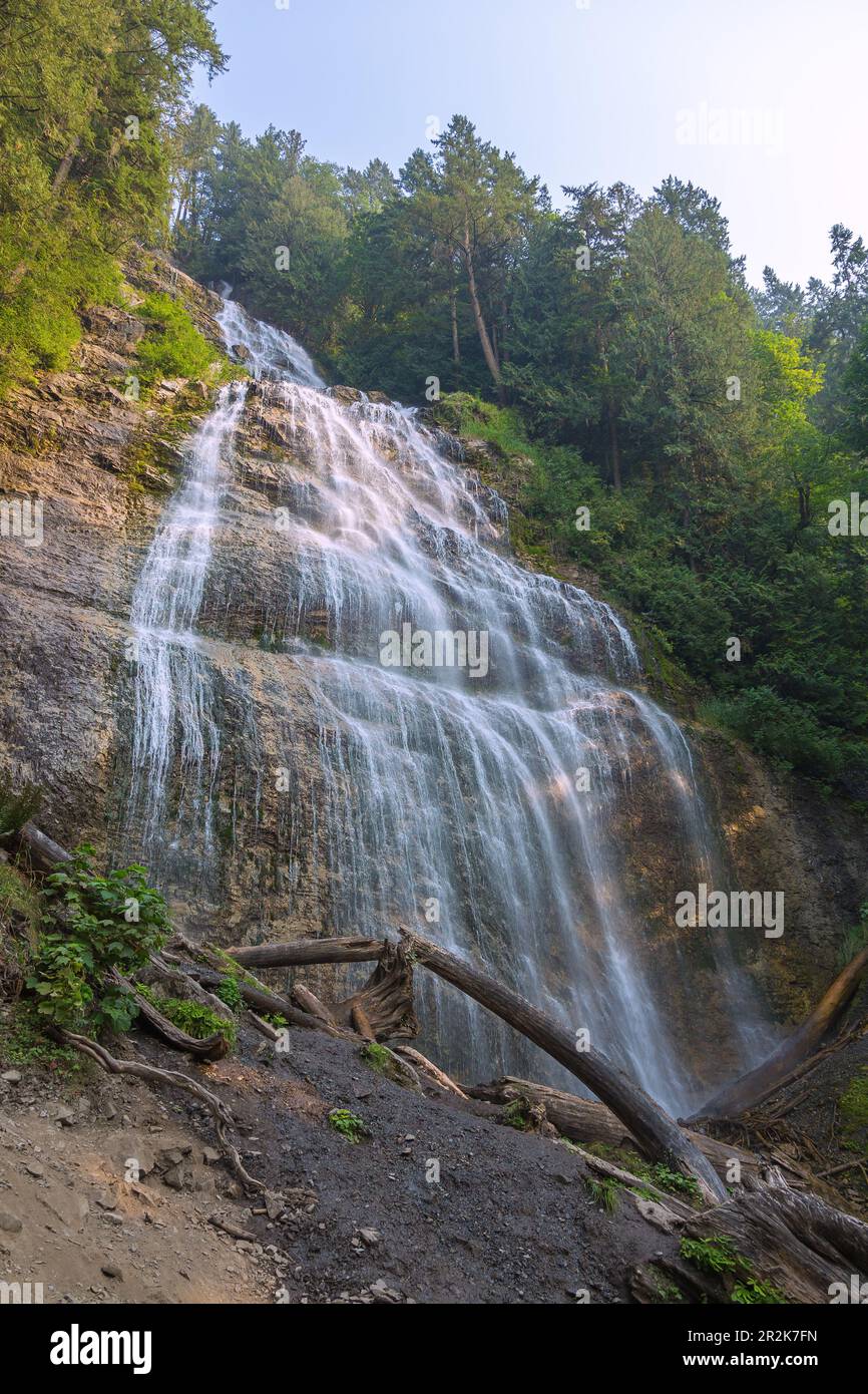 Bridal Veil Falls Provincial Park at Chilliwack, waterfall Stock Photo