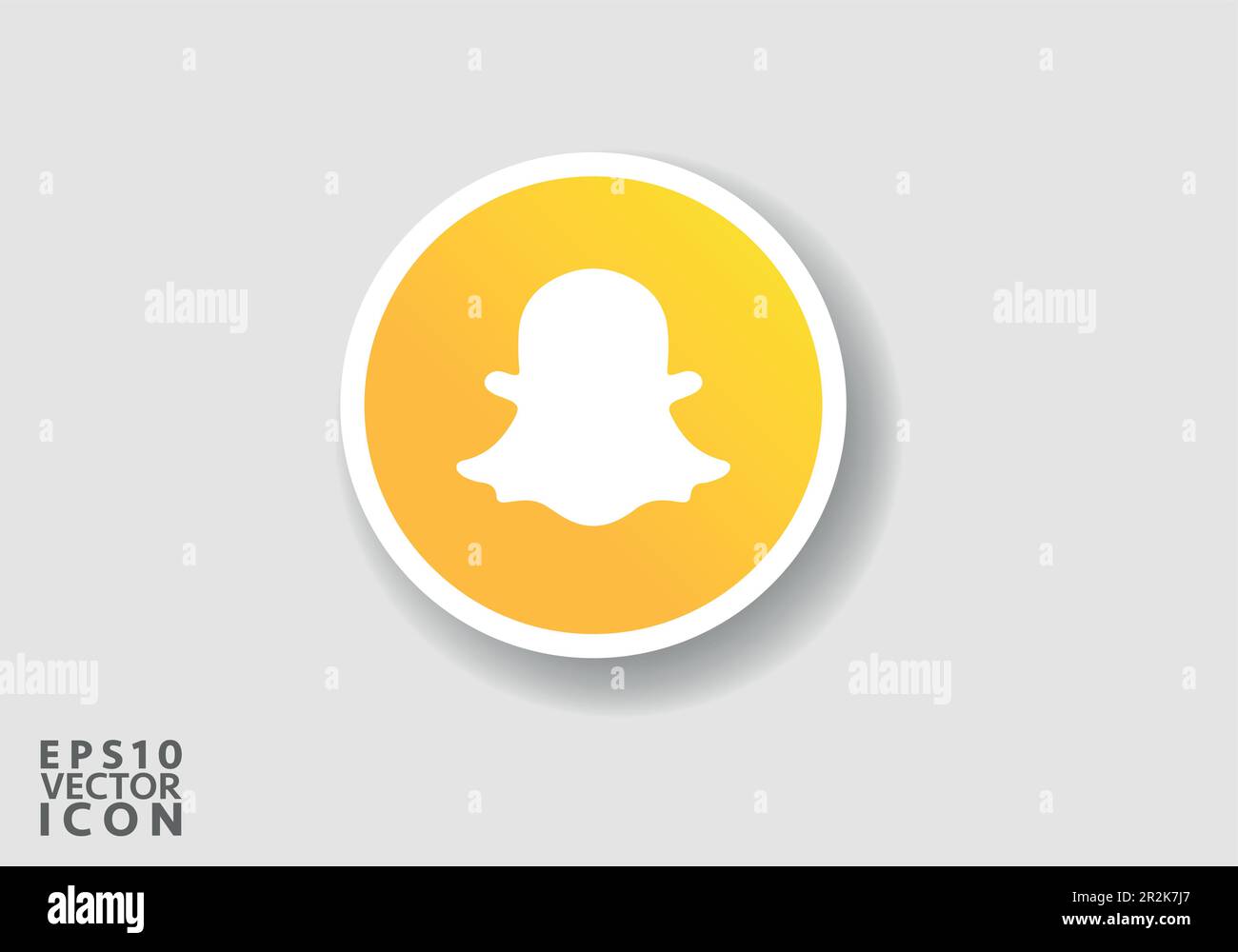 Snapchat logo vector is a stylized representation of the logo for the popular social media app. The design is simple, clean, and modern Stock Vector