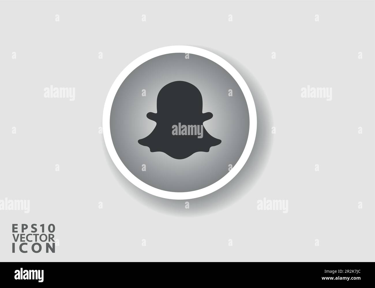 Snapchat logo vector is a stylized representation of the logo for the popular social media app. The design is simple, clean, and modern Stock Vector