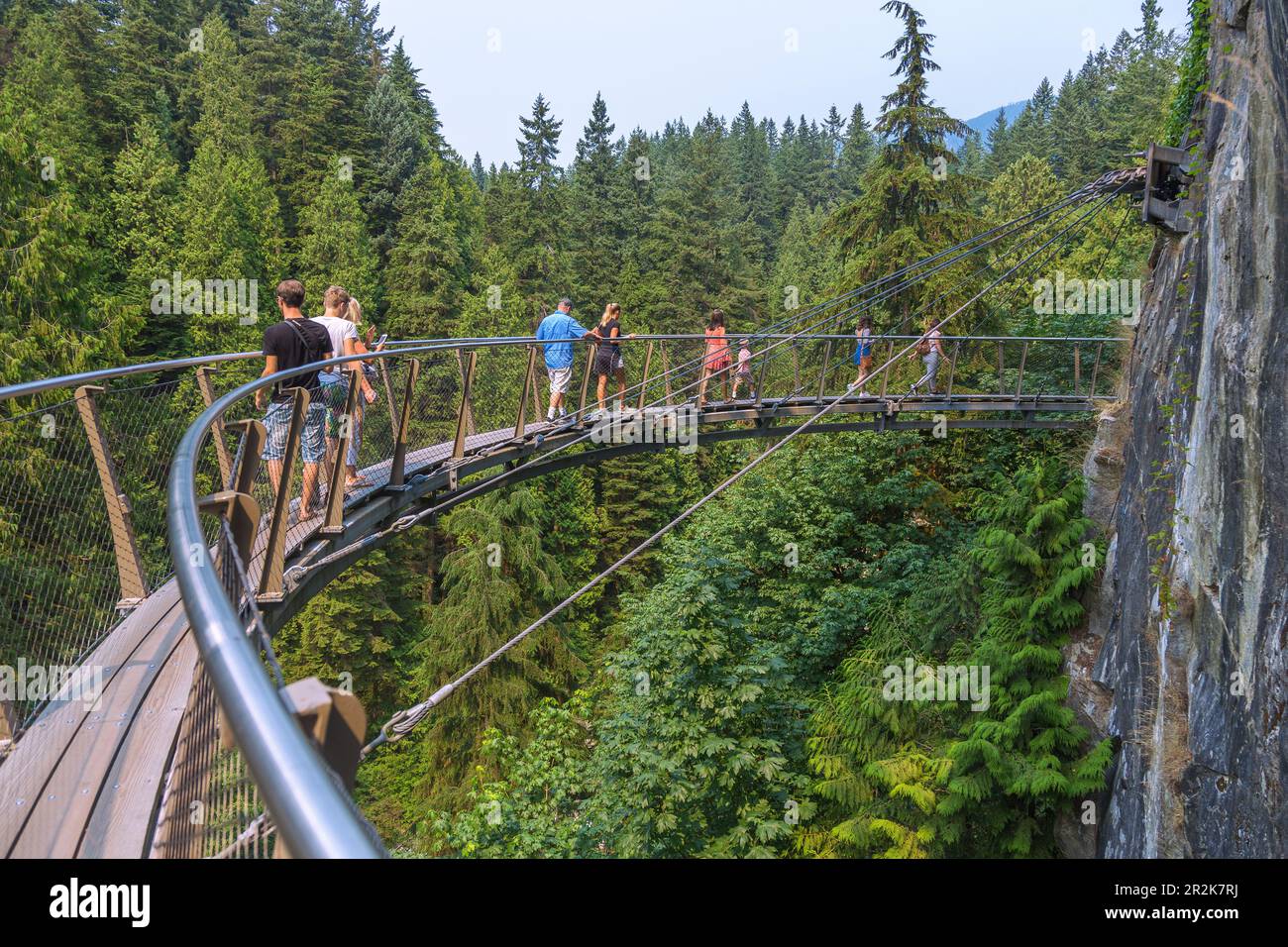 Vancouver, North Vancouver, Capilano Suspension Bridge, Cliffwalk Stock Photo Alamy
