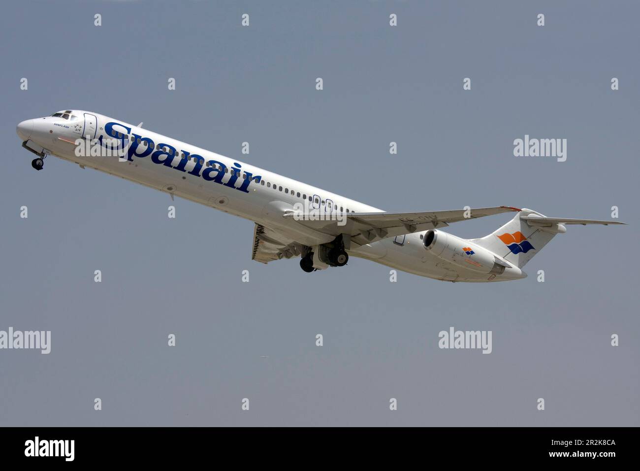 Spanair McDonnell Douglas MD-83 (DC-9-83) (REG: EC-GNY) taking off ...