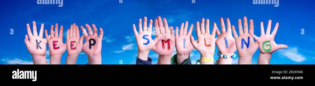 Keep smiling with letters hi-res stock photography and images - Alamy