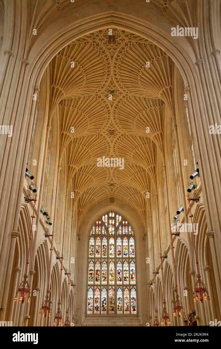 Bath Abbey interior, Bath, Somerset, England, UK Stock Photo
