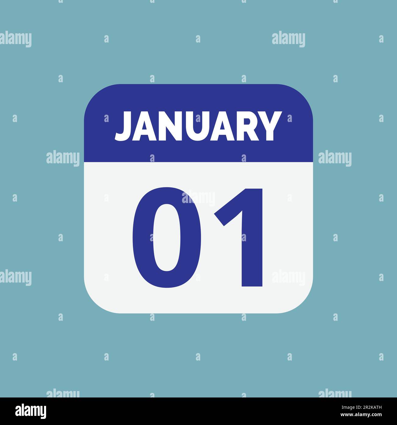 Flat 1 January calendar Icon Stock Vector Stock Vector Image & Art - Alamy