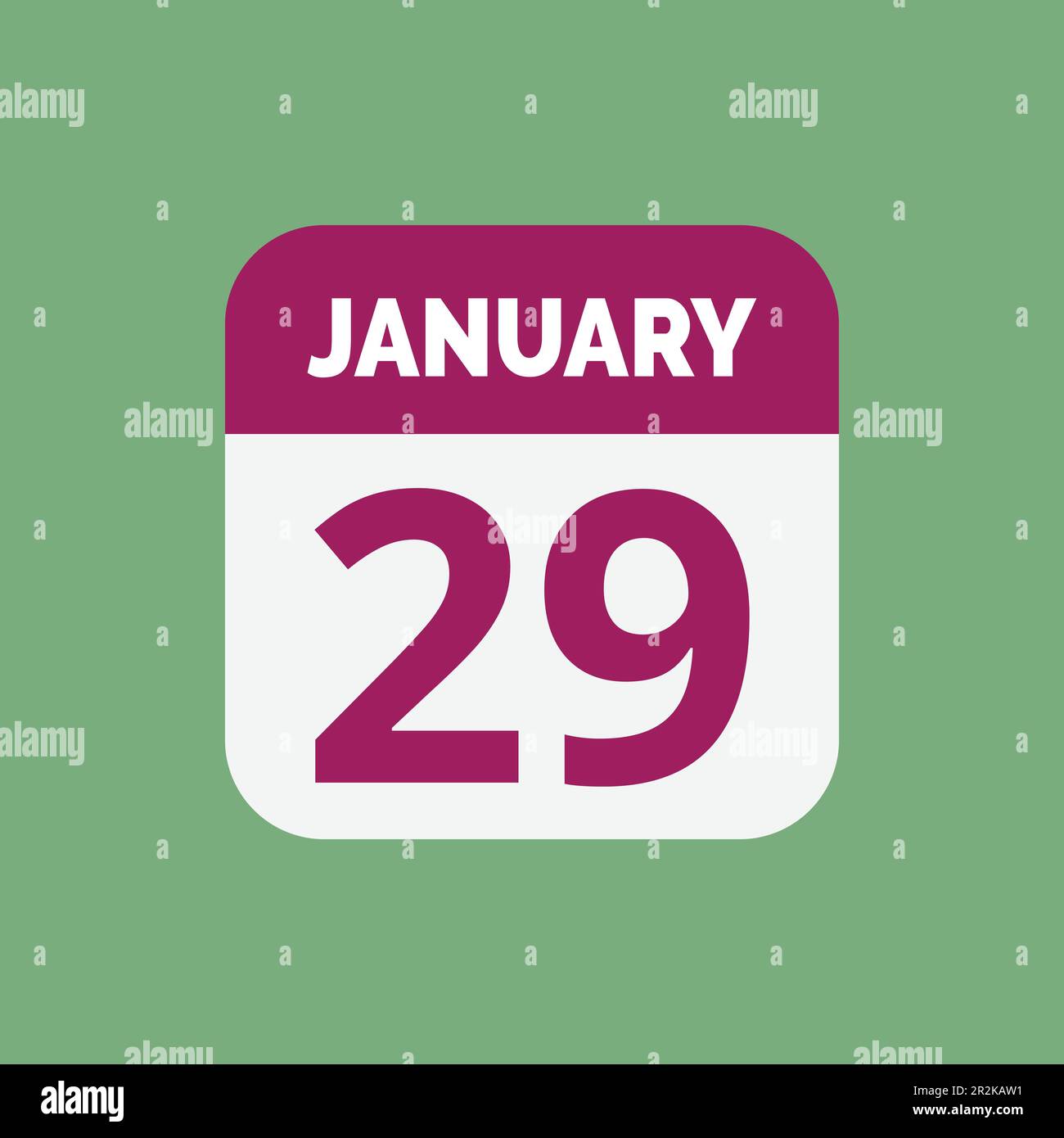 Flat January 29 calendar Icon Stock Vector Stock Vector Image & Art Alamy