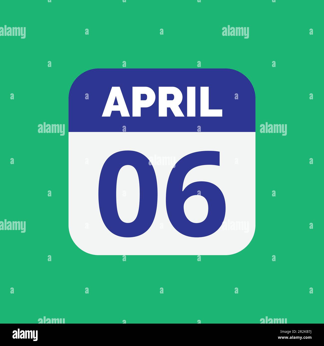 Flat April 6 Calendar Date Icon Stock Vector Stock Vector Image Art Flat April 6 Calendar Date Icon Stock Vector Stock Vector Image Art