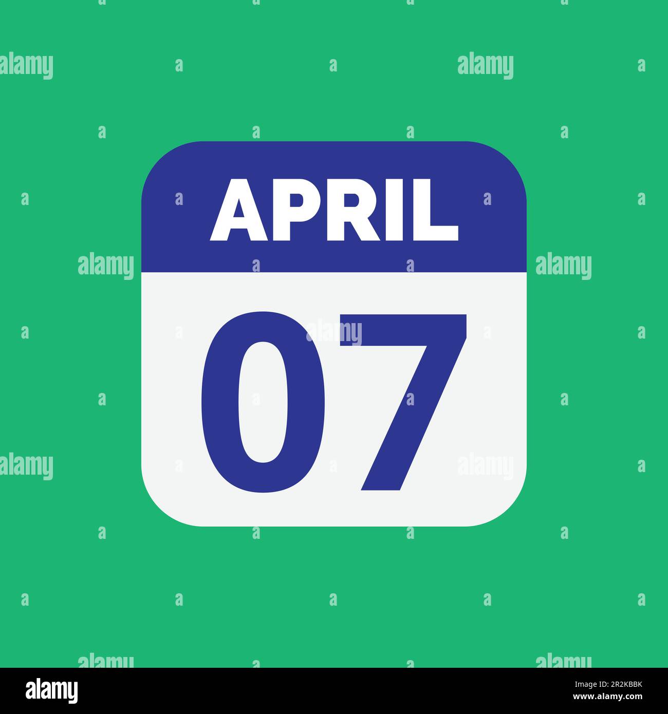 Flat April 7 Calendar Date Icon Stock Vector Stock Vector Image Art Flat April 7 Calendar Date Icon Stock Vector Stock Vector Image Art