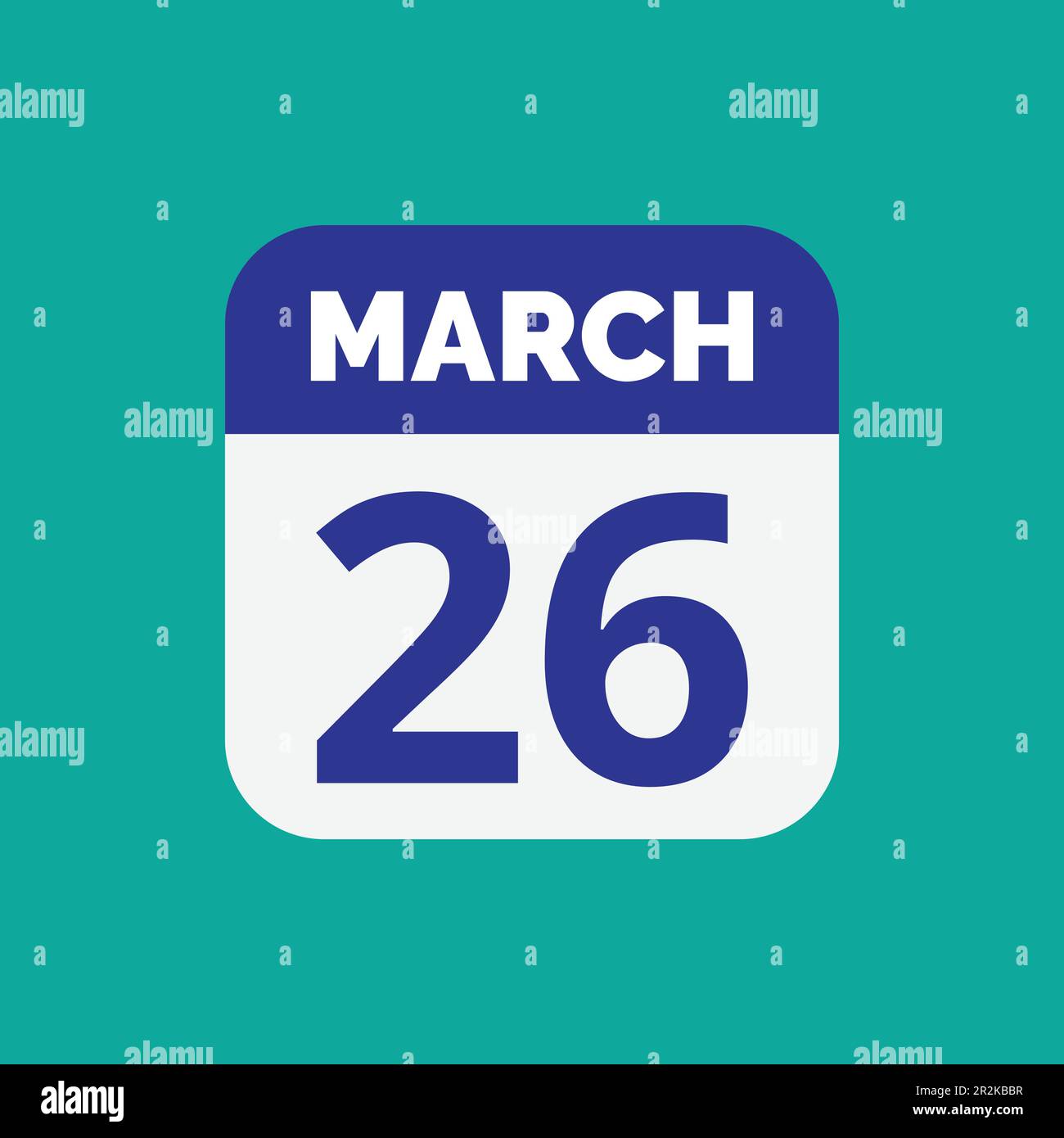 Flat March 26 Calendar Date Icon Stock Vector Stock Vector Image & Art ...