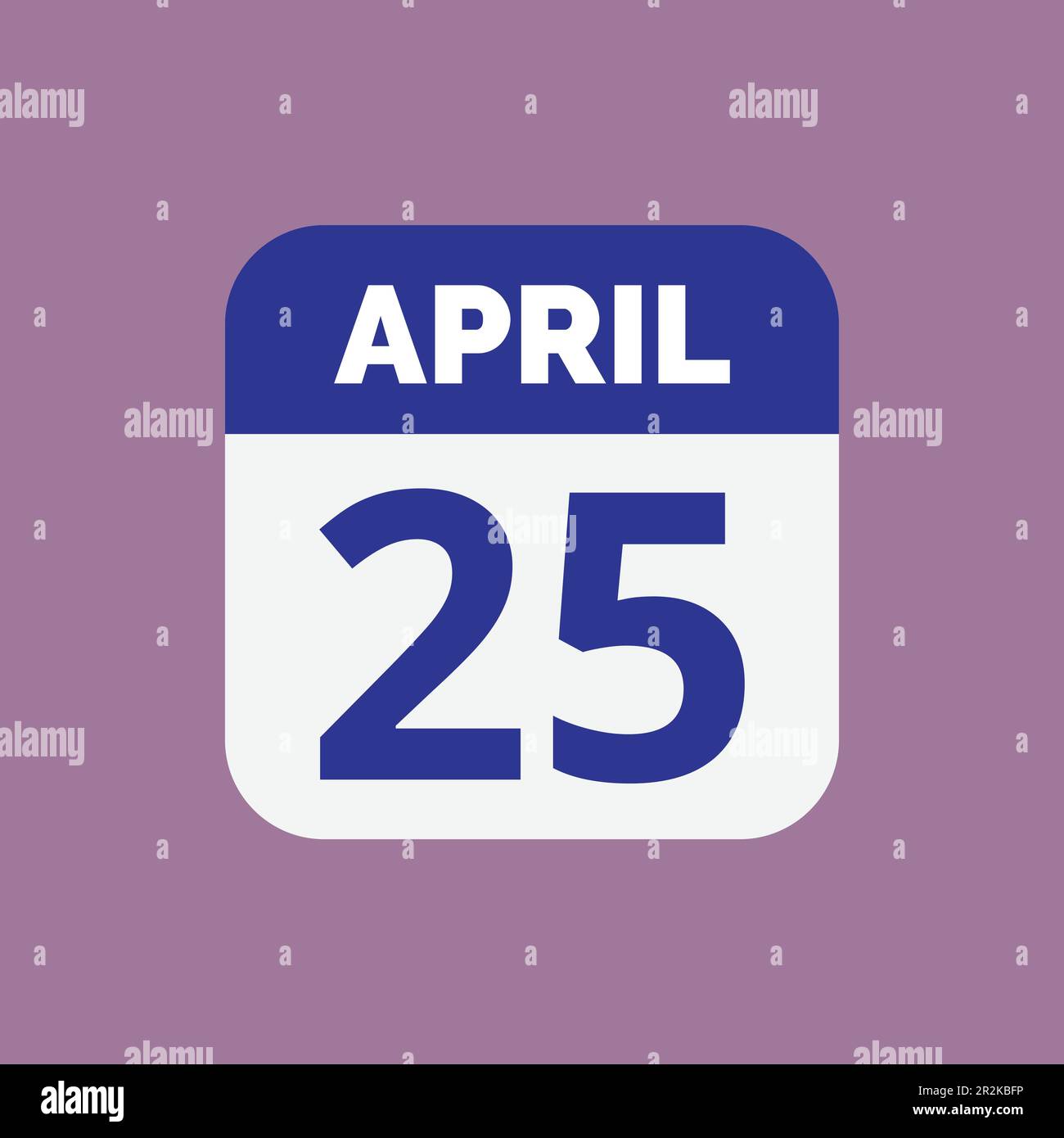 Flat April 25 Calendar Date Icon Stock Vector Stock Vector Image & Art ...