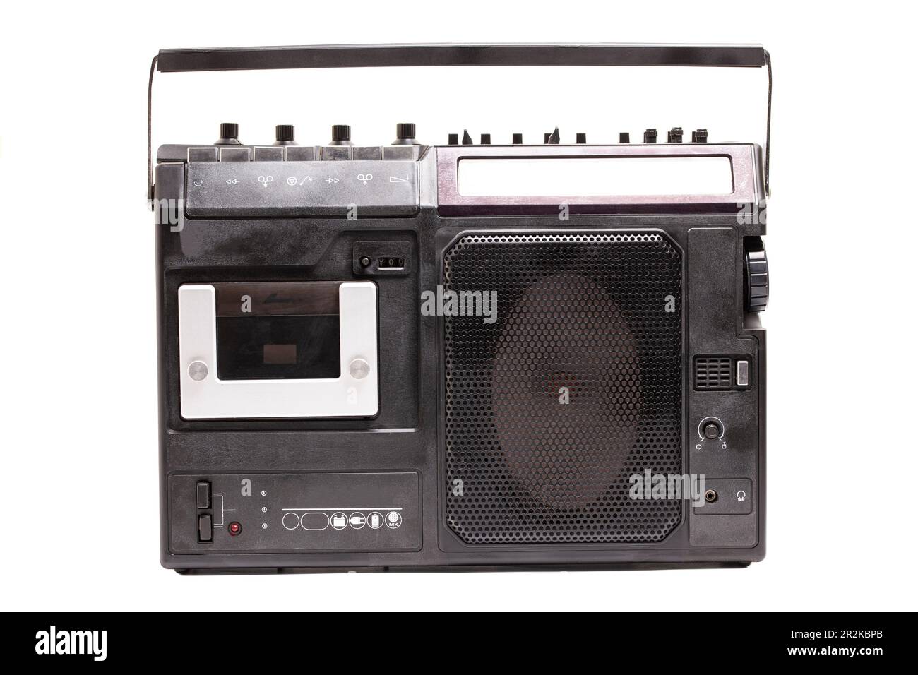 Retro portable stereo cassette recorder from 80s Stock Photo - Alamy