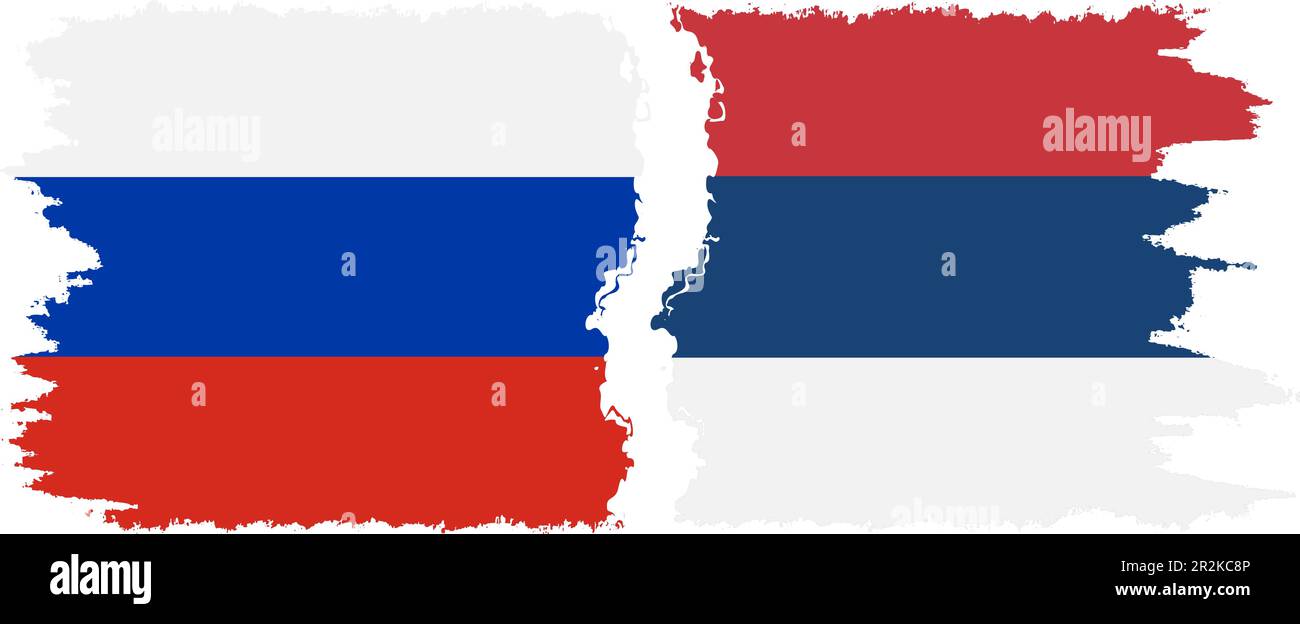 Sebian Vs. Russian Flags Serbian russian flag hi-res stock photography and images - Alamy