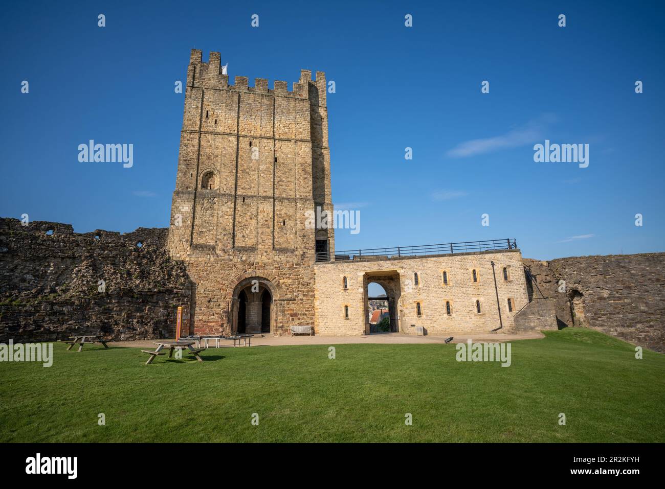 Richmond Castle in Richmond, North Yorkshire, England Stock Photo