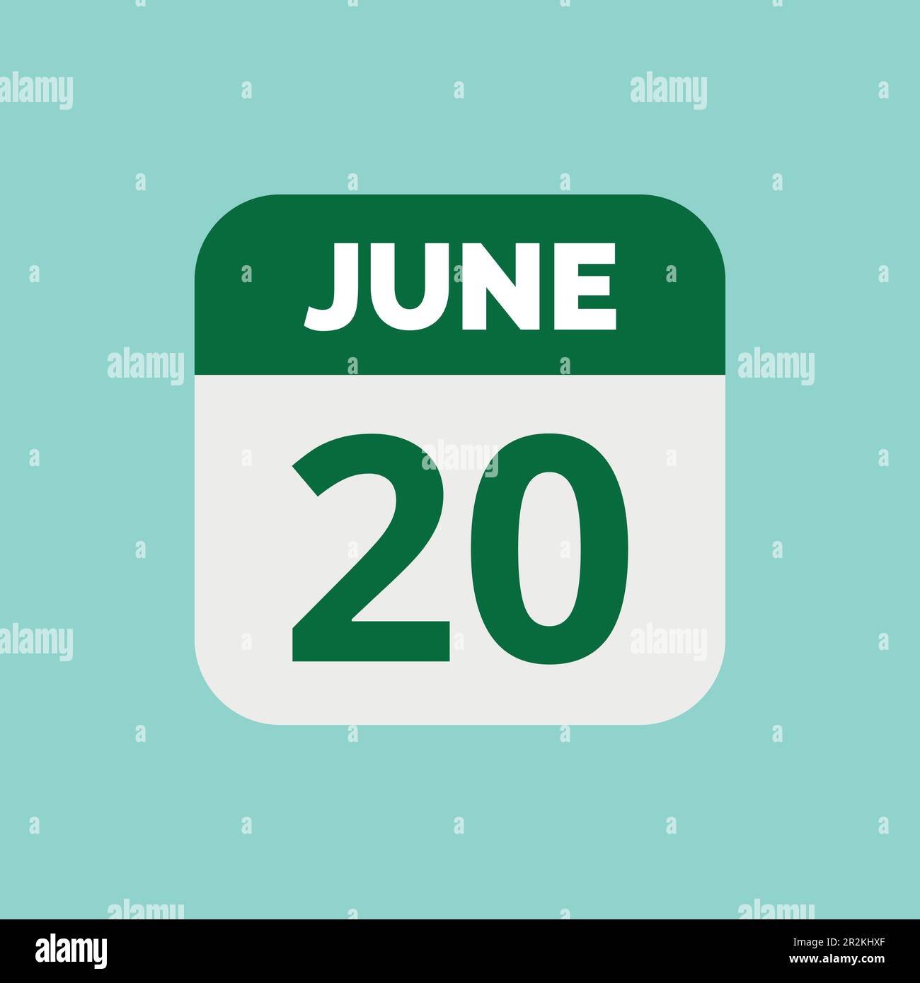 June 20 Calendar Date Icon Stock Vector Image & Art - Alamy