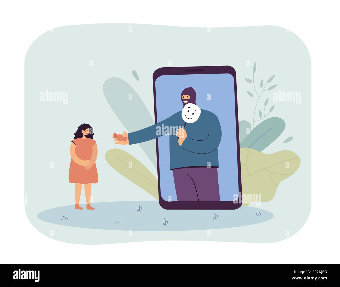 Online crime towards children vector illustration Stock Vector Image ...