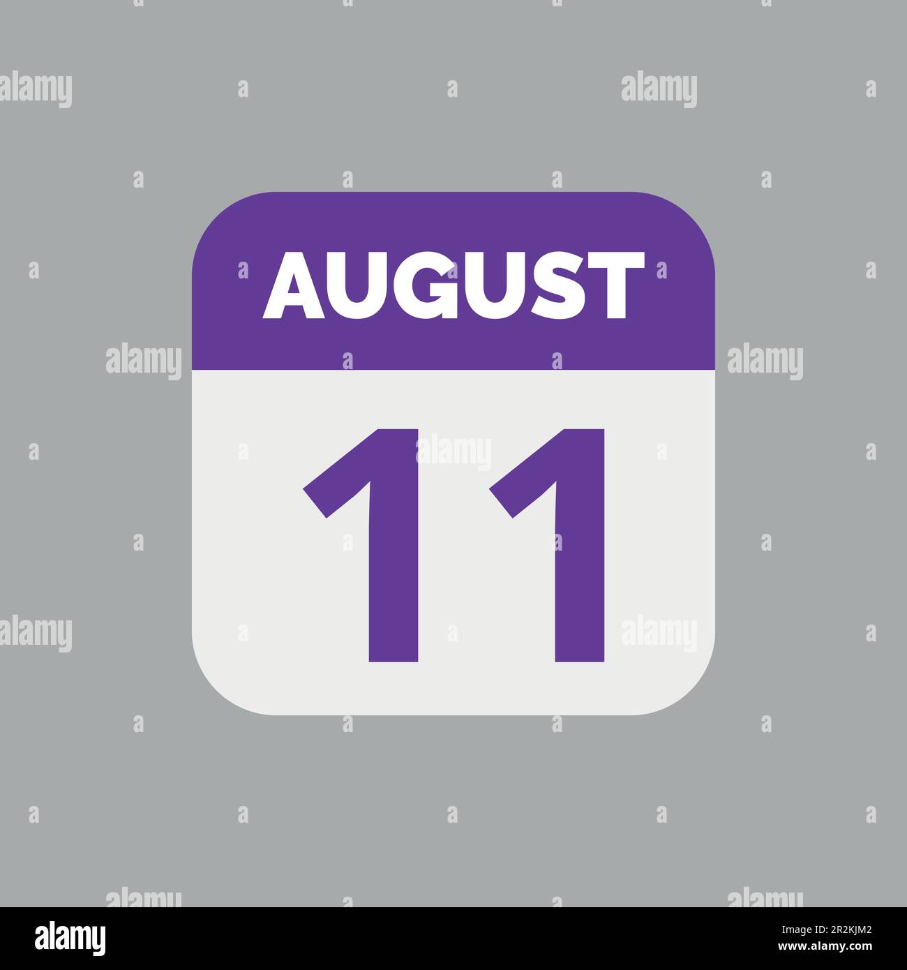 August 11 Calendar Date Icon Stock Vector Image Art Alamy