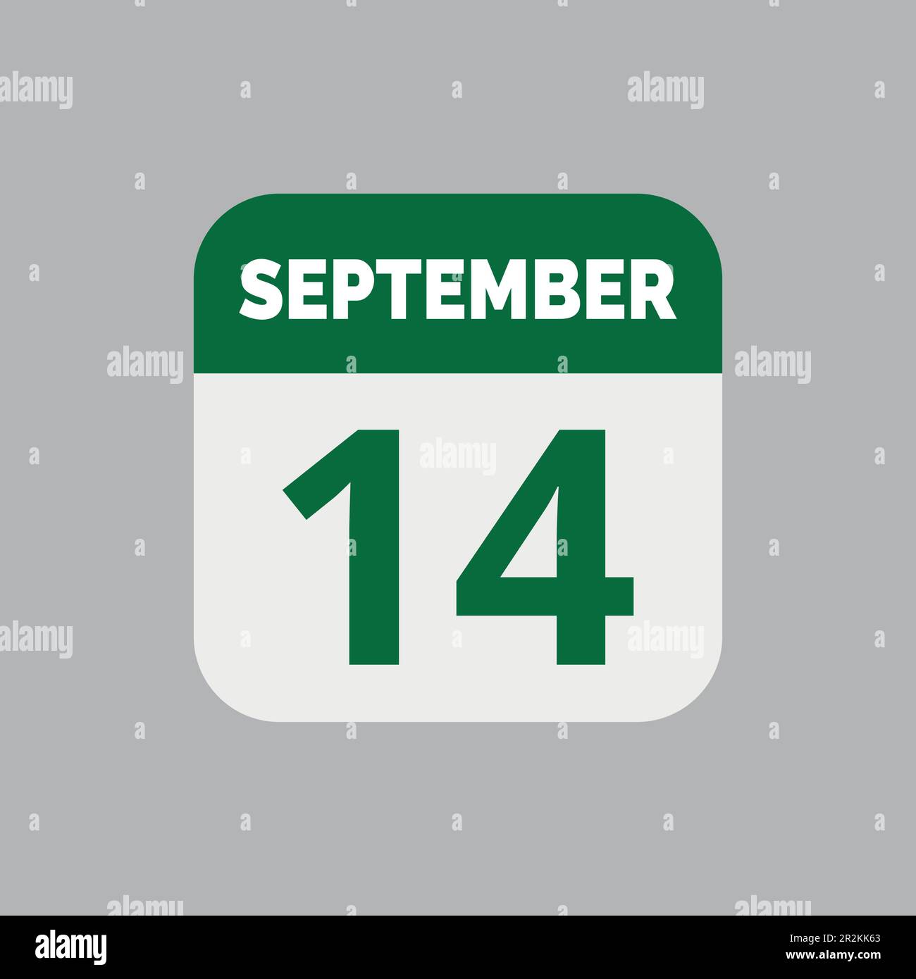 September 14 Calendar Date Icon Stock Vector Image & Art - Alamy