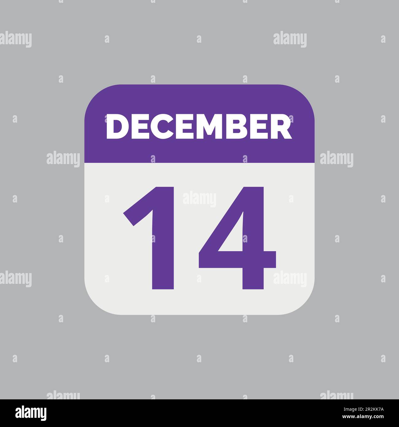 December 14 Calendar Date Icon Stock Vector Image & Art Alamy