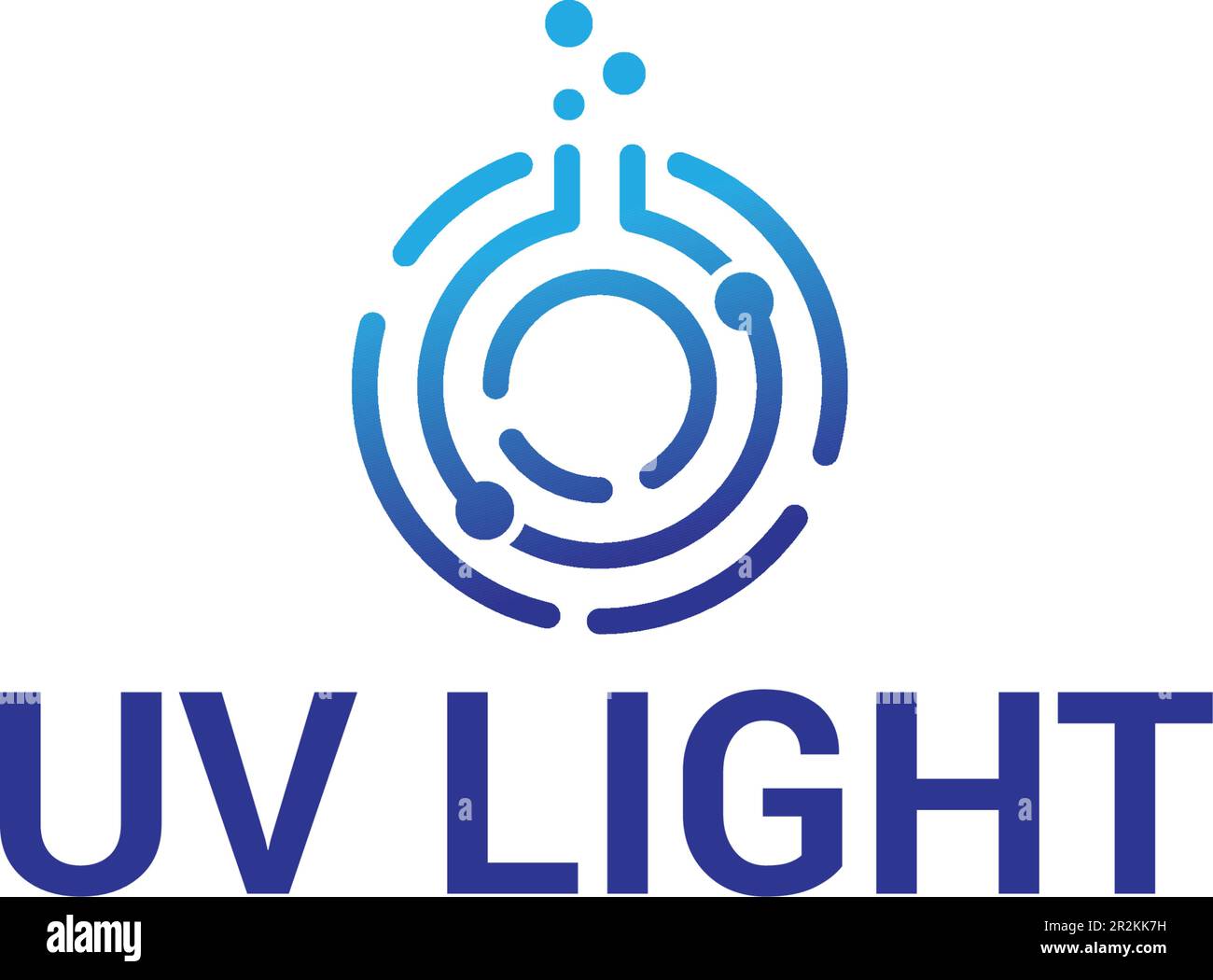 Minimalist UV LIGHT Circle Abstract logo design Stock Vector Image